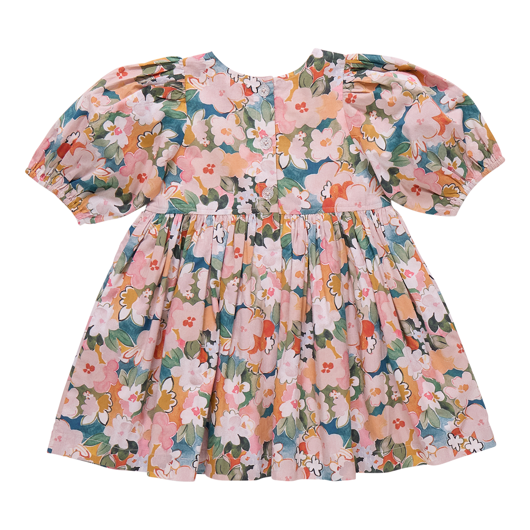 Evelyn Dress - Watercolor Floral