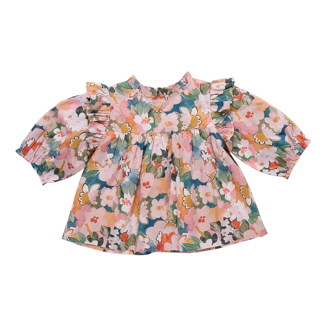 Kalani Top - Watercolor Floral