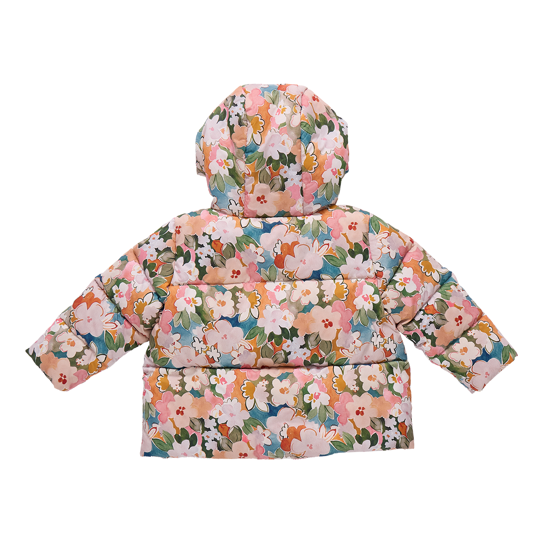 Ruffle Pete Puffer - Watercolor Floral