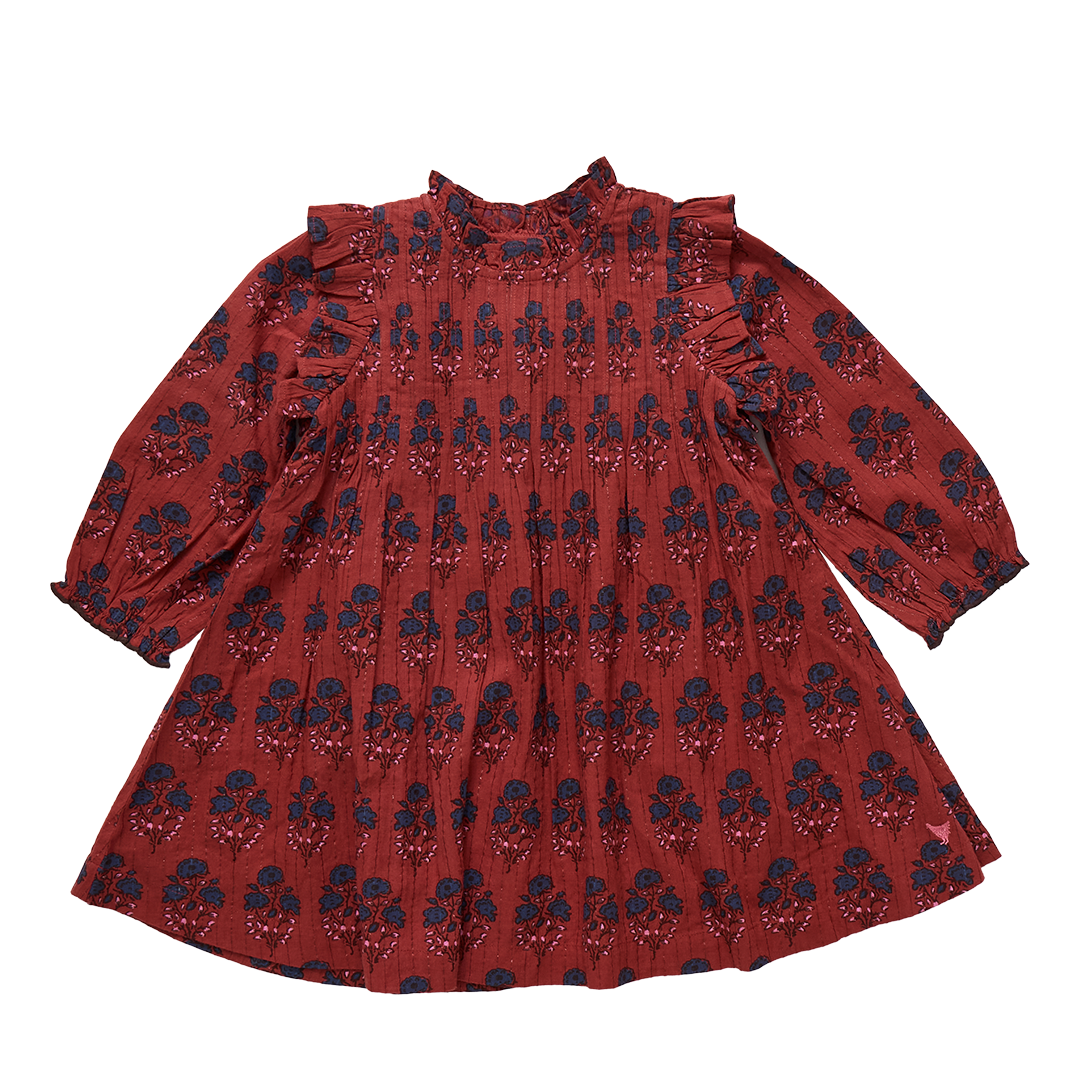 Jaipur Dress - Red Autumn Strawflower