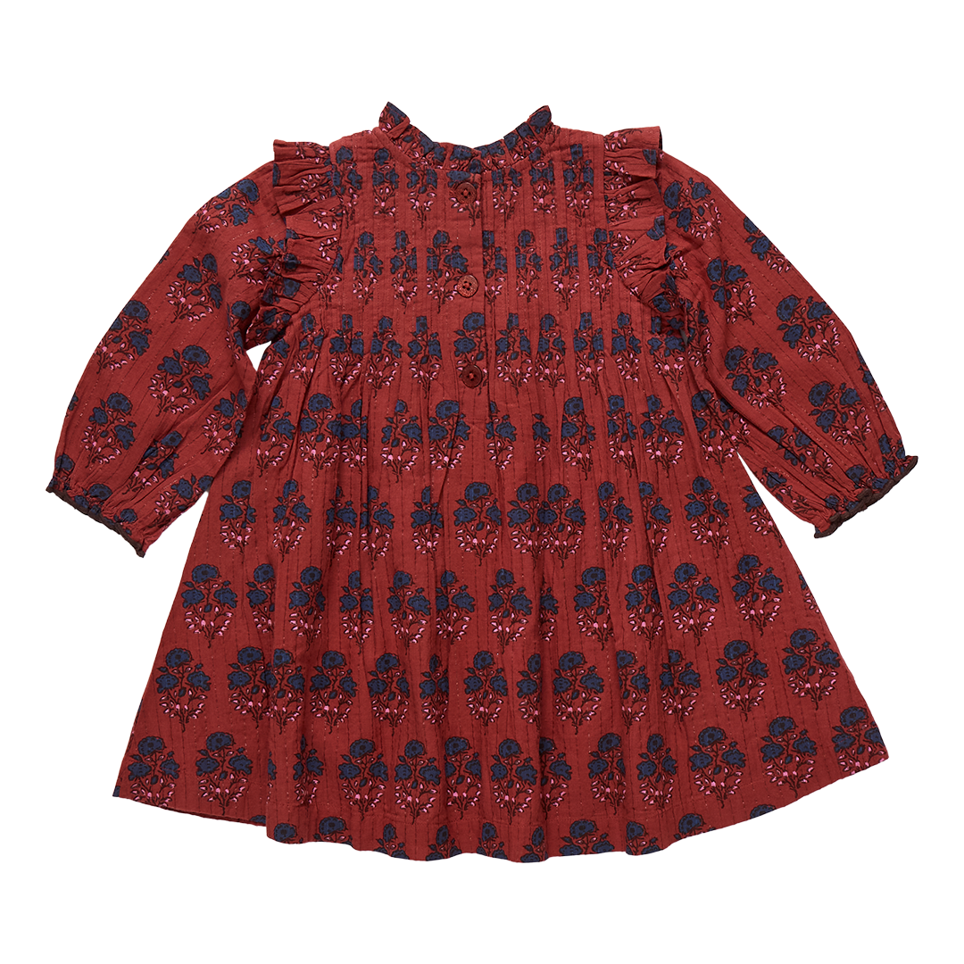 Jaipur Dress - Red Autumn Strawflower