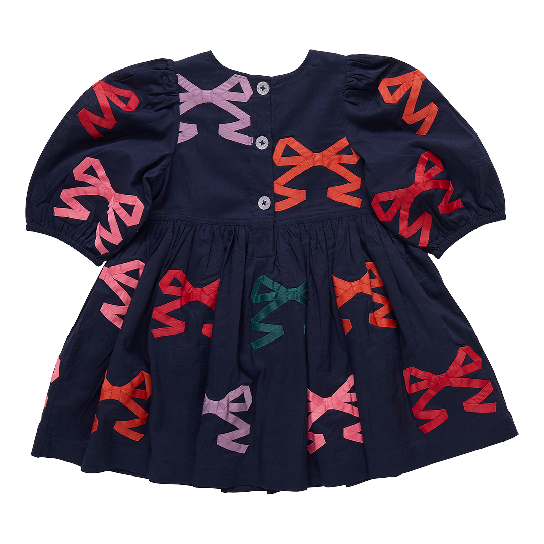 Brooke Dress - Multi Bow Applique