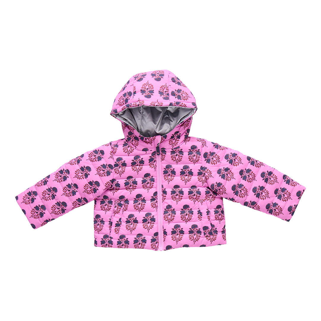 Reversible Riley Jacket - Pink Strawflower
