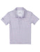 Short-sleeve polo shirt with a subtle baseball pattern on a white background