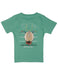Green t-shirt with a football graphic and 'Properly Tied' text on a white background