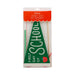 Green felt banner with 'First Day of School' text and red apple in packaging on a white background