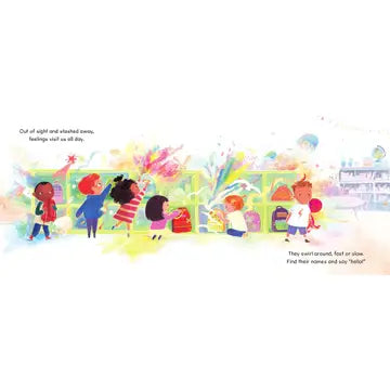 Illustration of children with backpacks and colorful backpacks on a white background