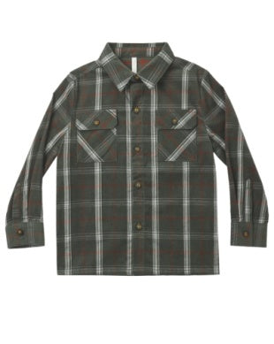 Plaid shirt with a collar on a plain background