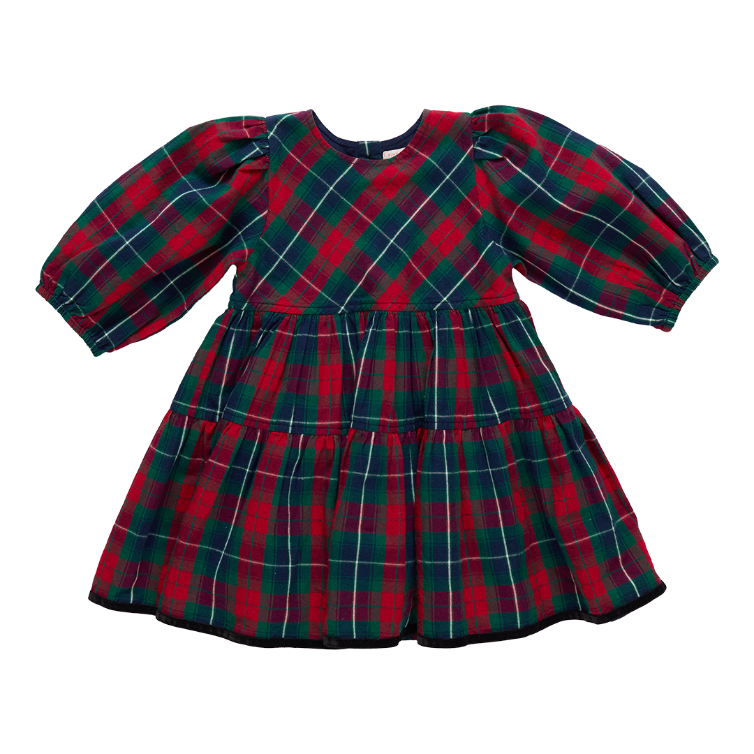 Maribelle Dress - Red Tartan