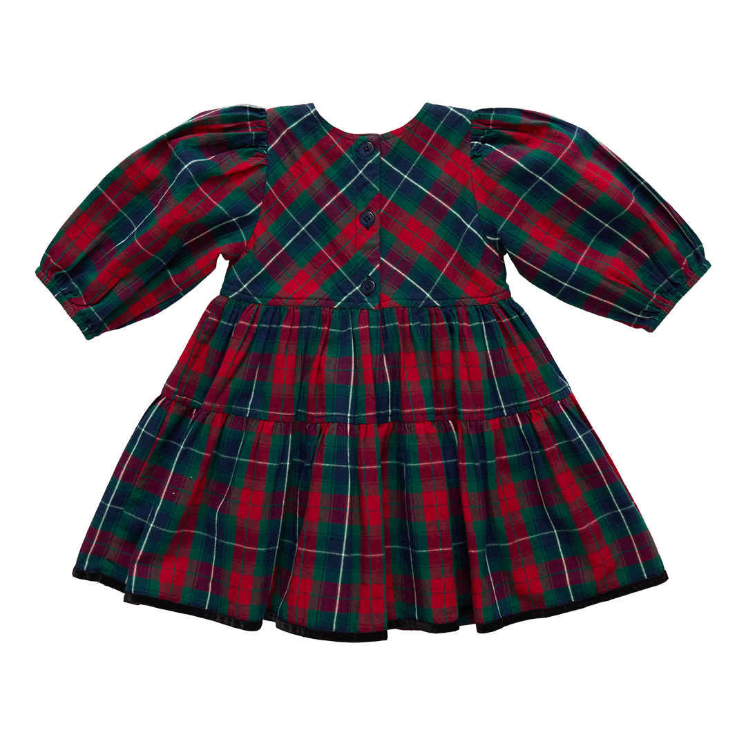 Maribelle Dress - Red Tartan
