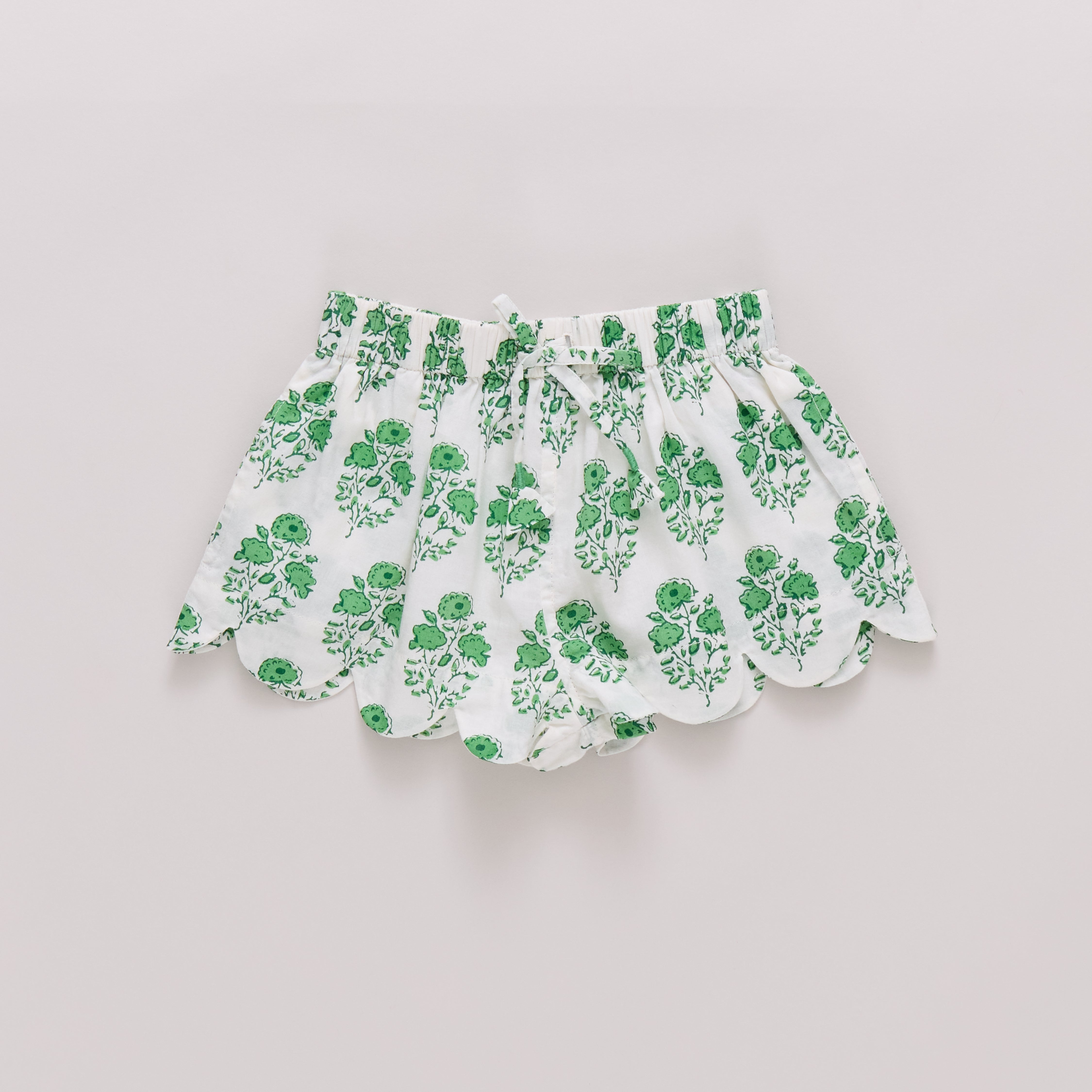 Misha Scallop Set - Green Strawflower