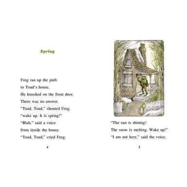 Page from a book with text and illustration of a house and characters.