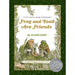 Book cover of 'Frog and Toad Are Friends' with two frogs sitting and reading, on a green background.