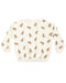 White sweater with gingerbread pattern on a white background