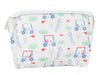 White pouch with golf pattern on a white background