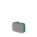 Side view of a green and navy Rodger Lunchbox