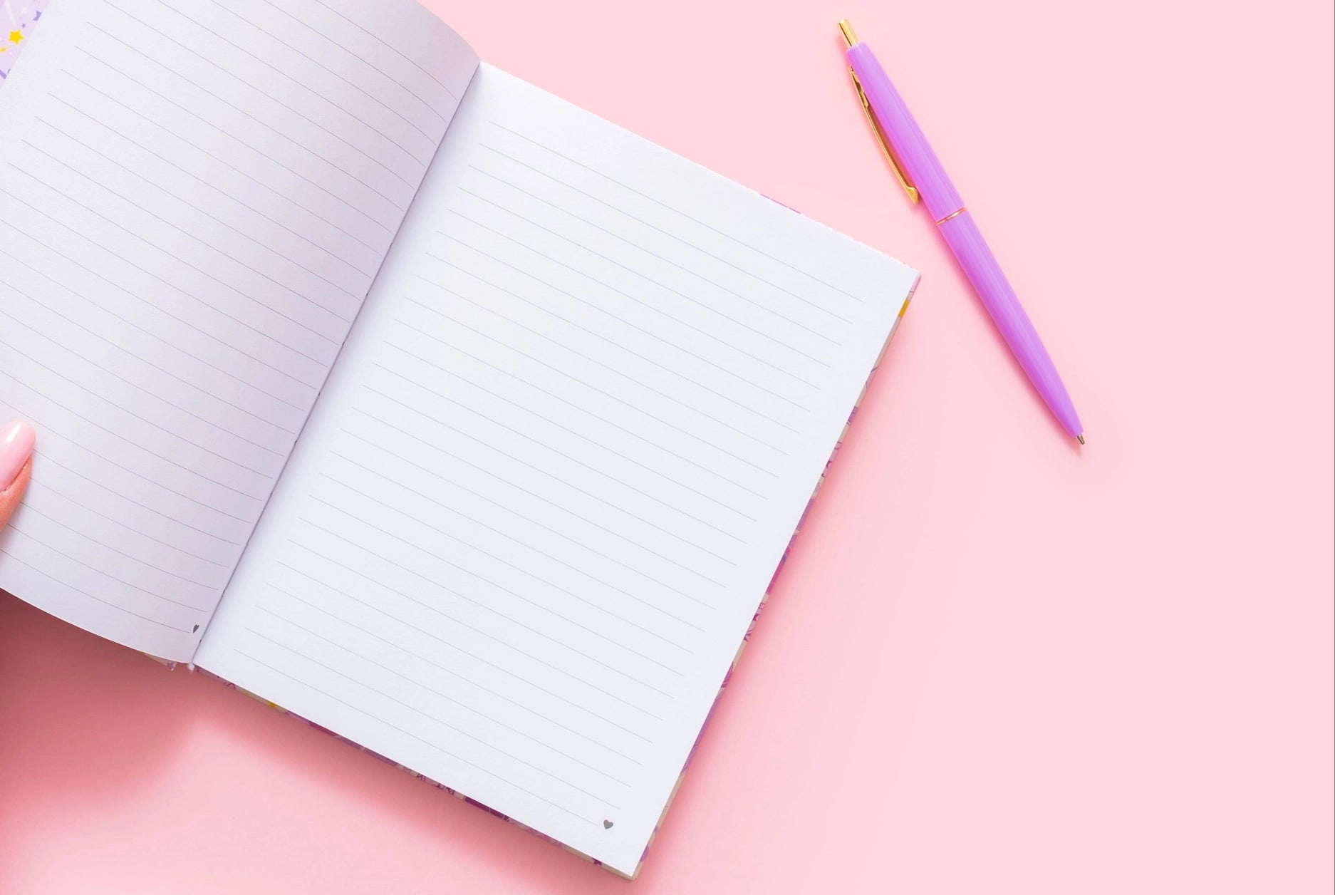 Green Gingham With Flowers Notebook