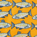 Fish pattern on a yellow background