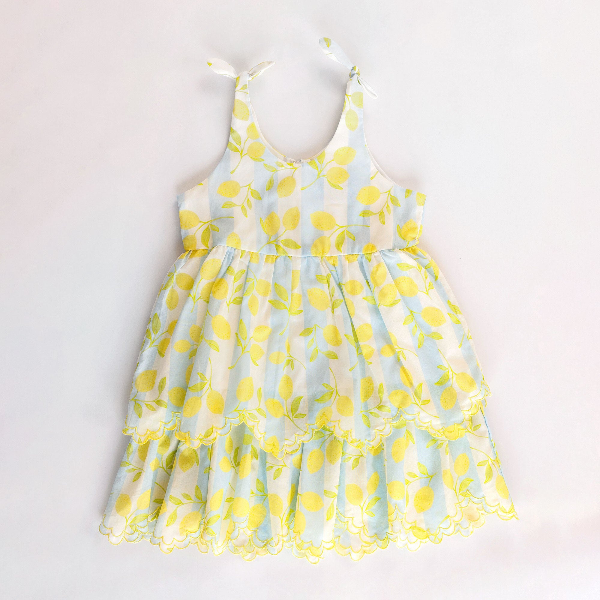 Finley Dress - Lemons Blue