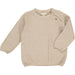 cream colored sweater with two button closure at the neck