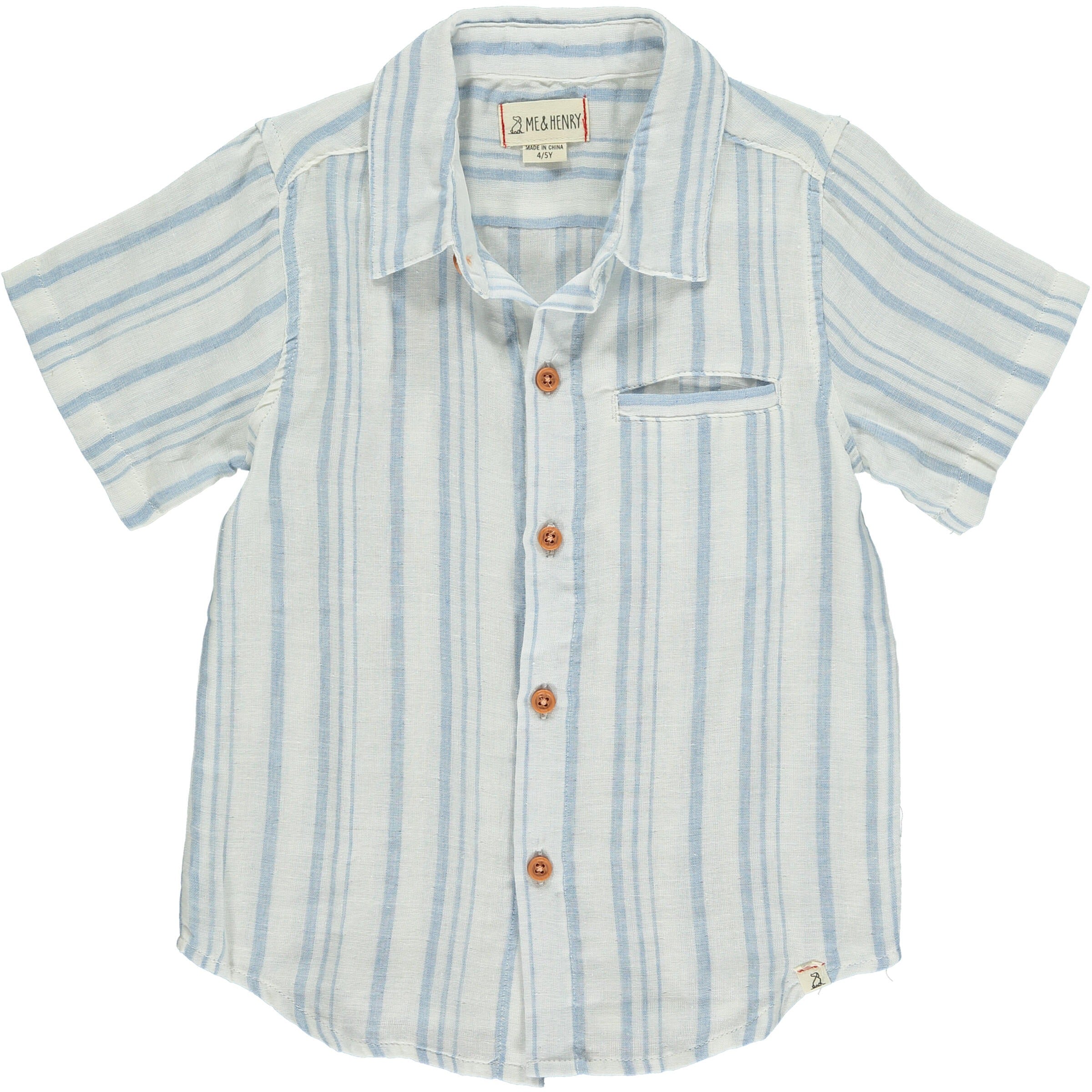 Newport Shirt - Blue/Cream Stripe