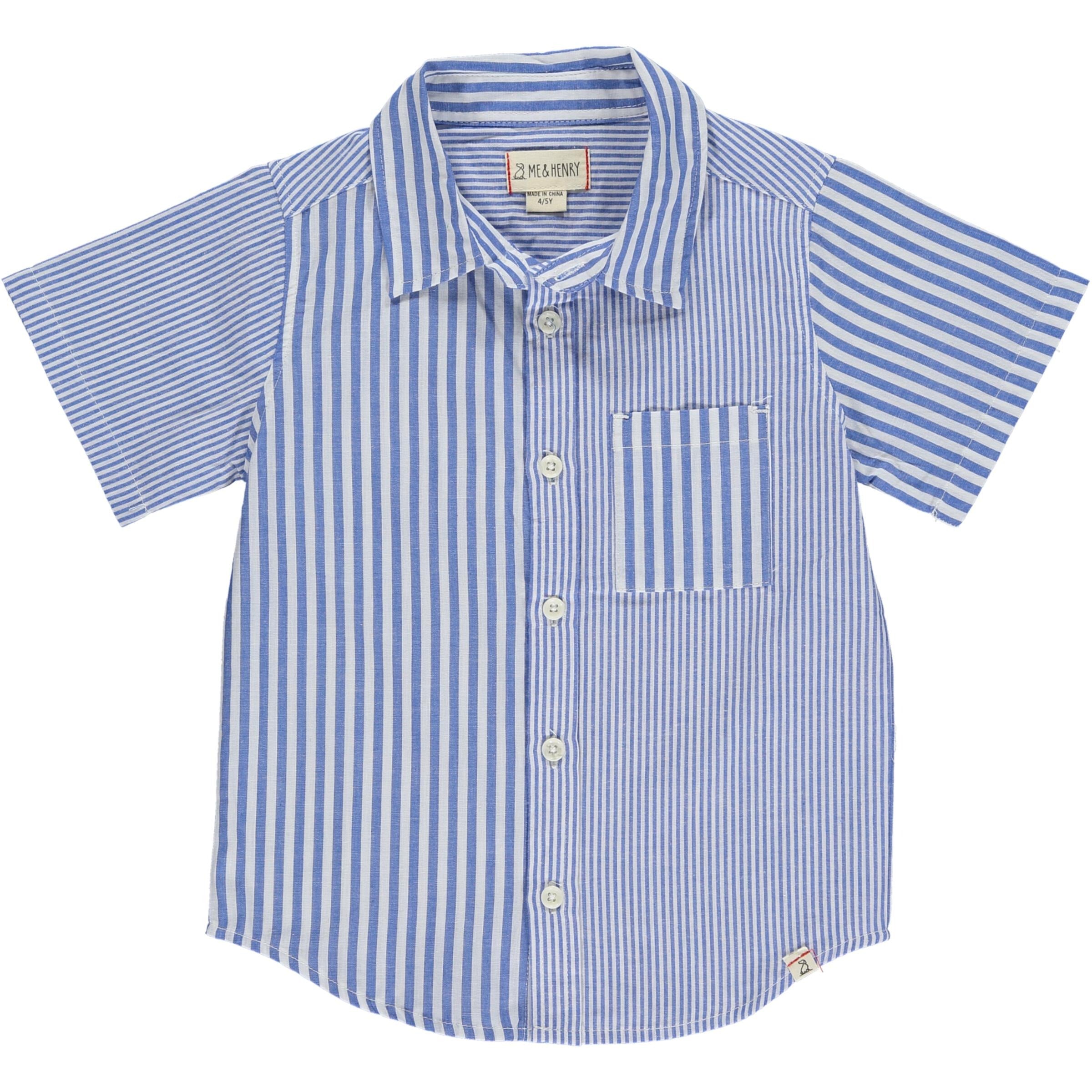 Arthur Shirt - Blue/White Multi Stripe