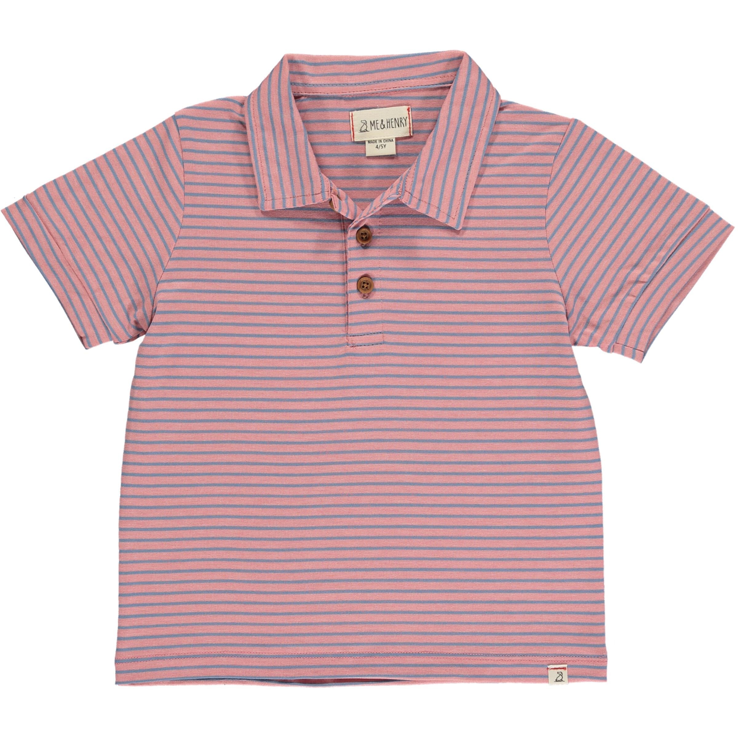 Flagstaff Polo - Pink/Blue Stripe