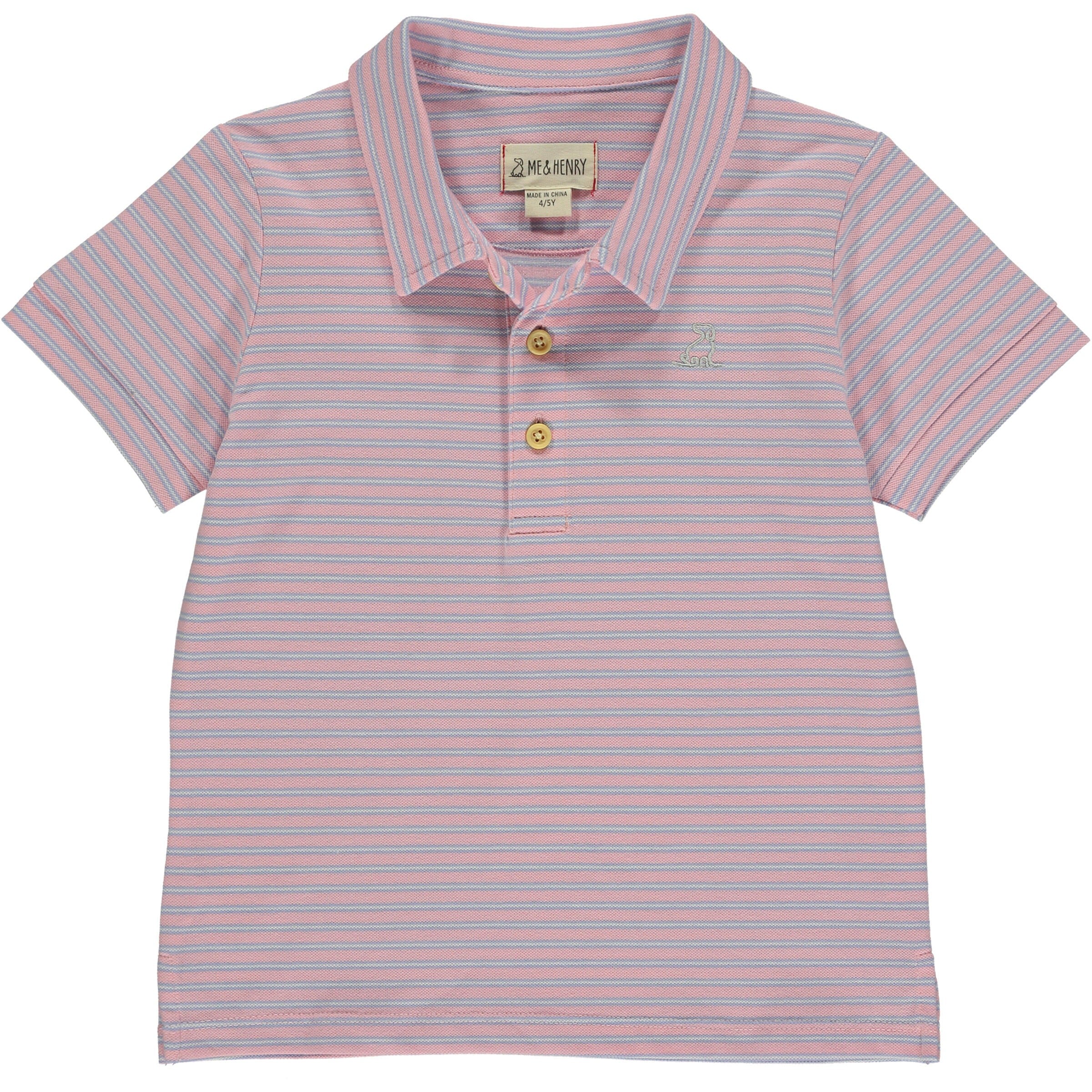 Starboard Polo - Pink/Lilac Stripe