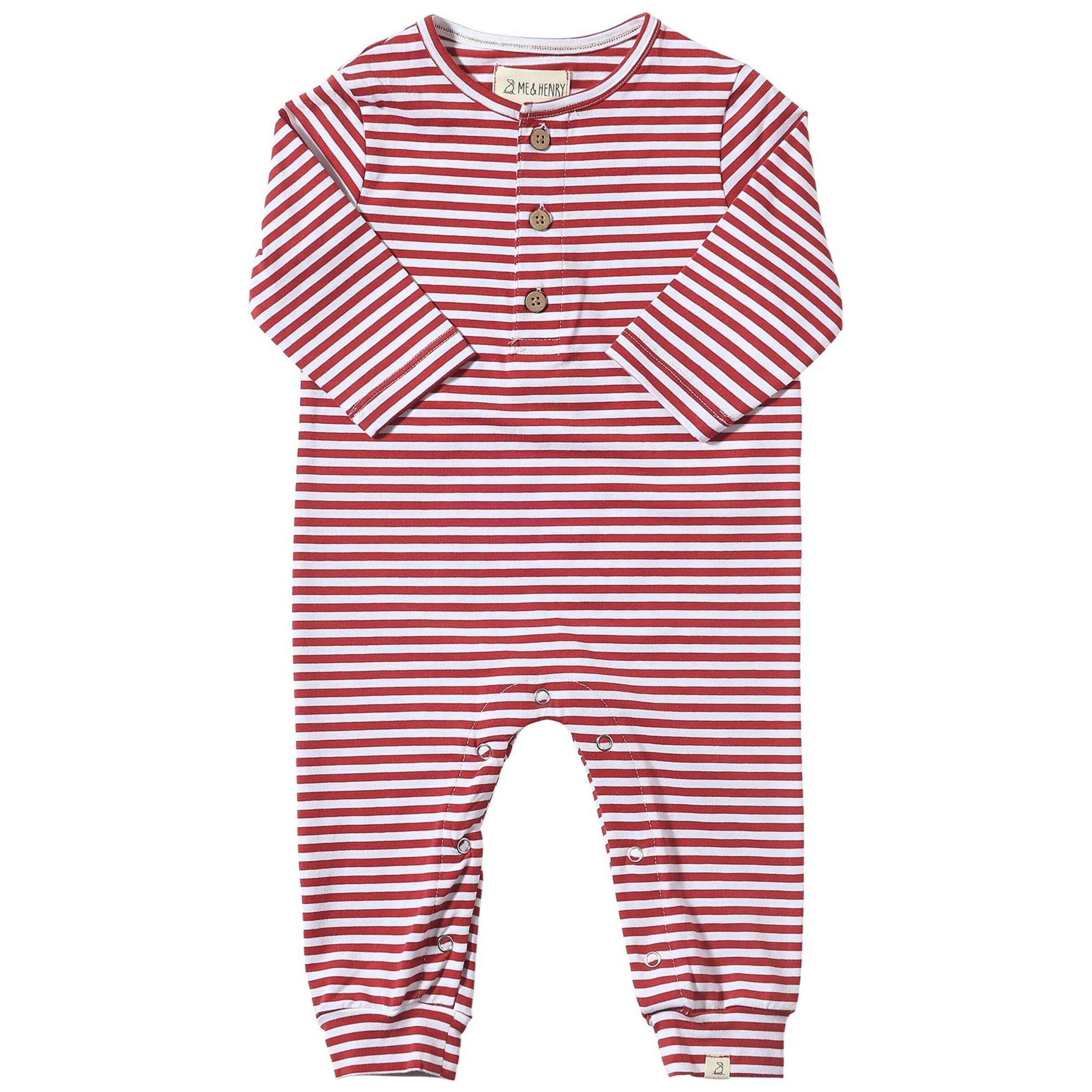 Mason Romper - Rust Striped