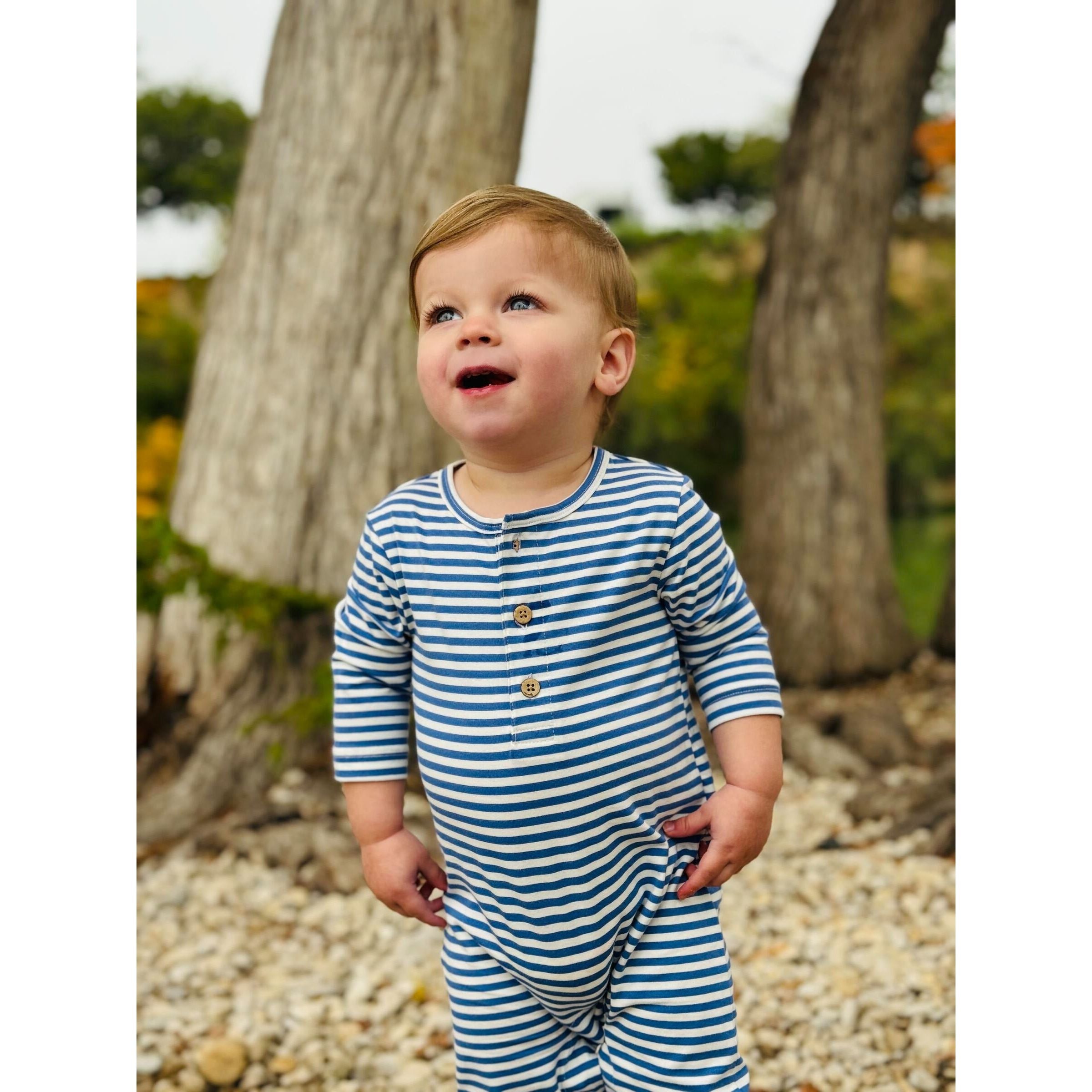 Mason Romper - China Striped