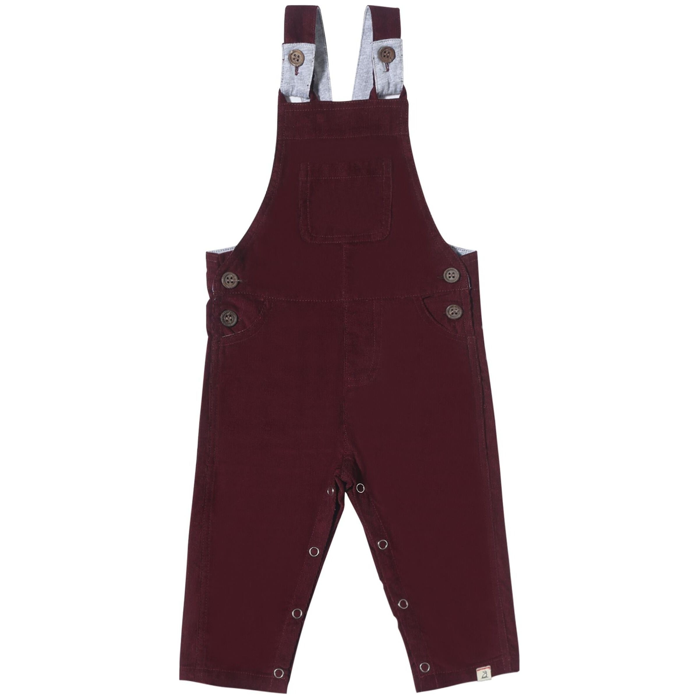 Harrison Cord Overalls - Burgundy