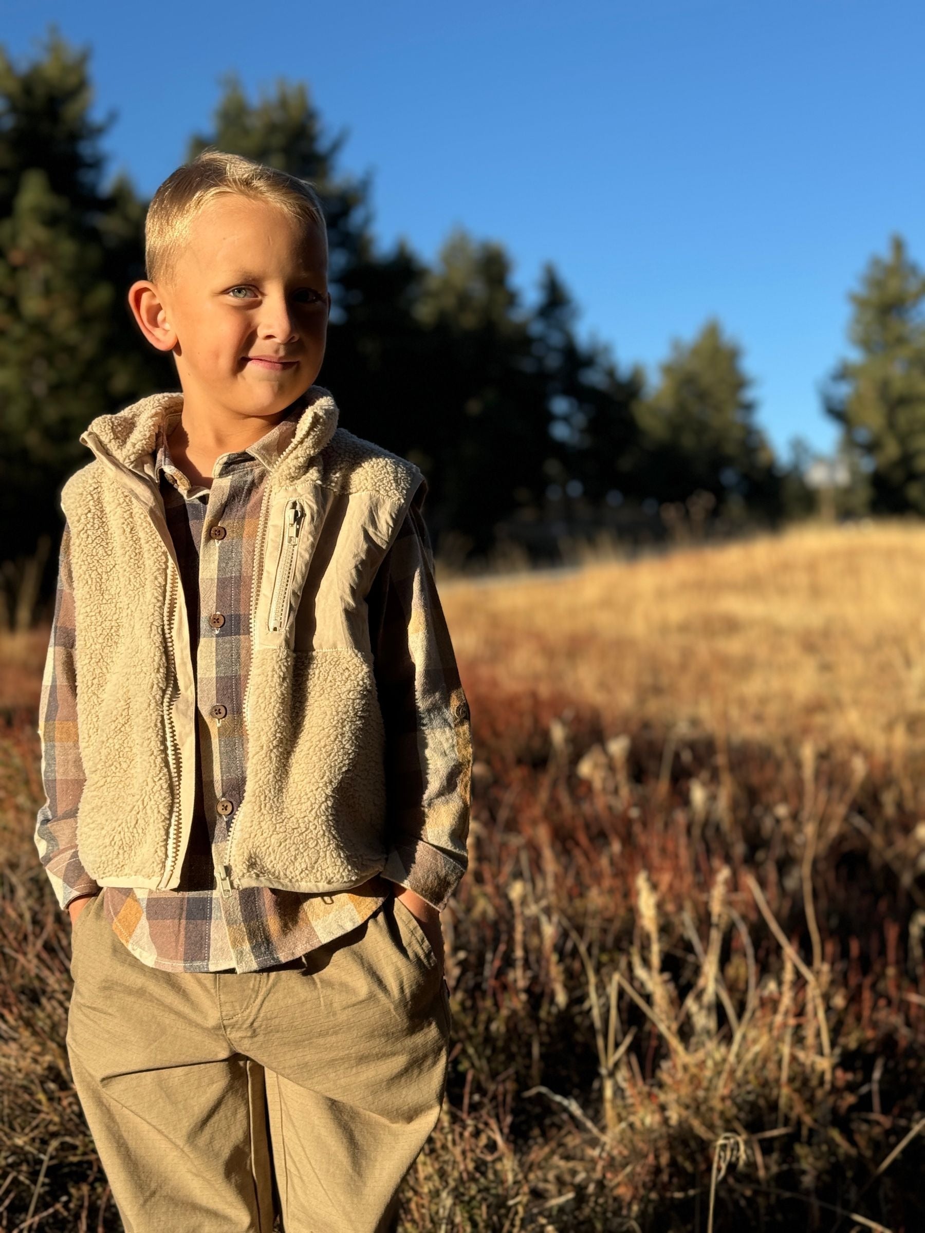 Gilt Sherpa Vest - Beige