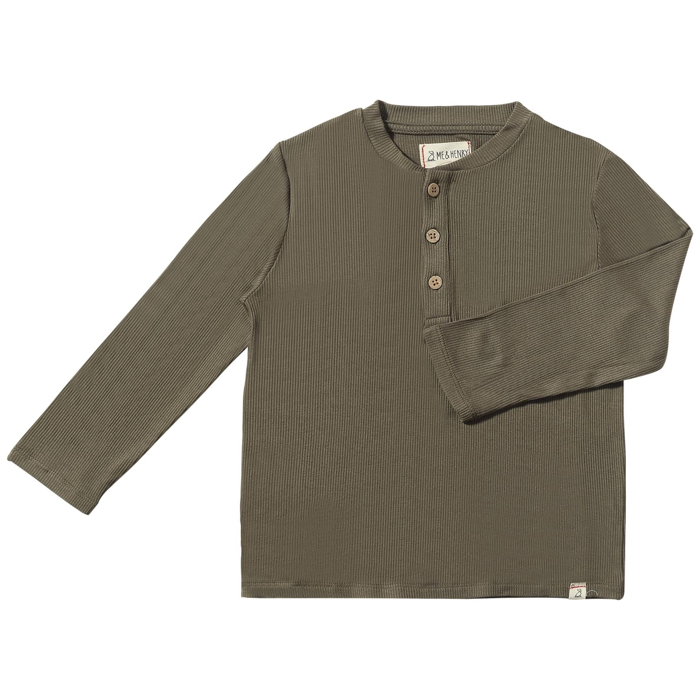 Adams Ribbed Henley - Green