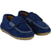 navy suede loafers with rubber sole