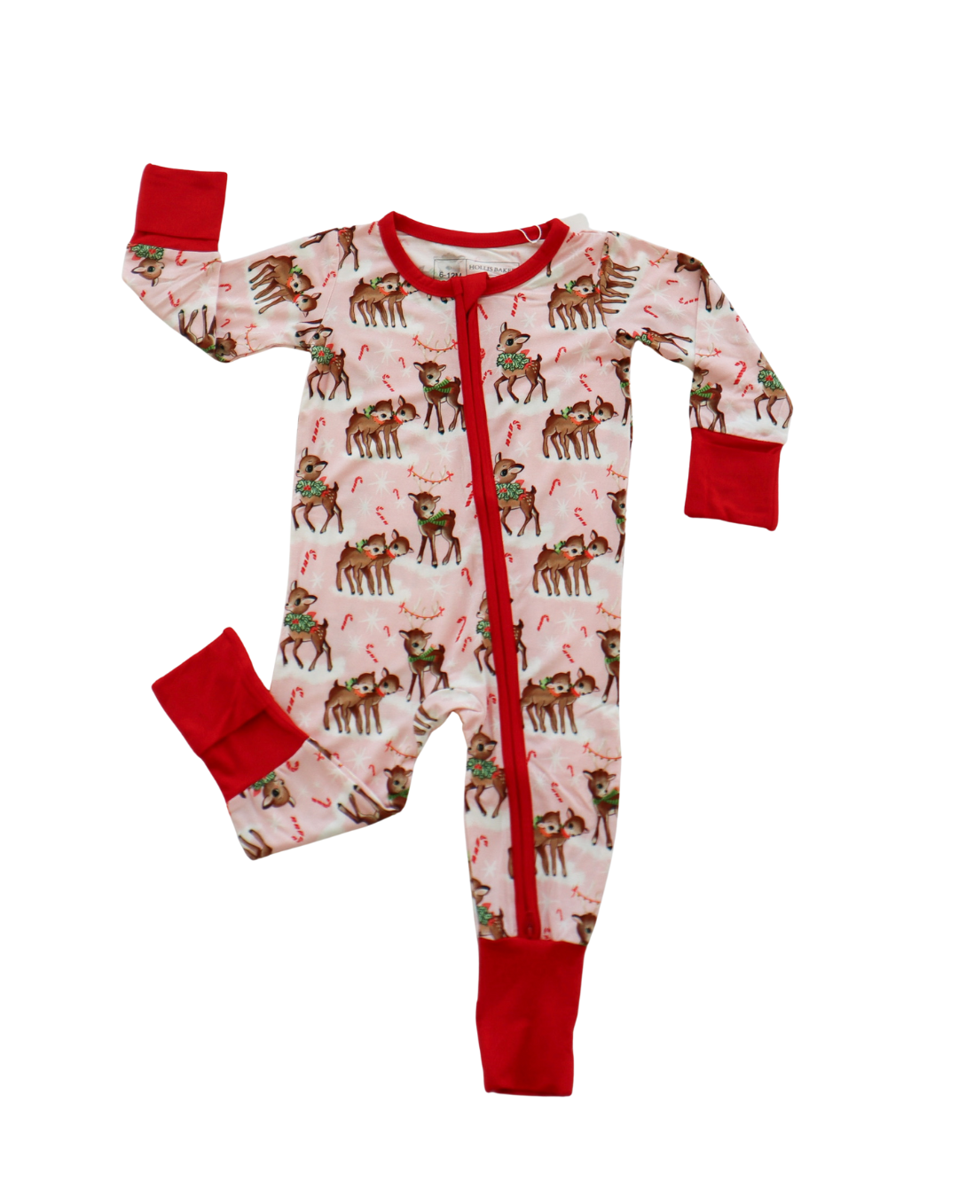 Zipper Romper - Vintage Reindeer