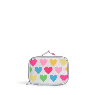 Multi colored Happy Fuzzy Hearts Rodgers Lunchbox