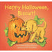 Book cover of 'Happy Halloween, Biscuit!' with a dog and pumpkin illustration.