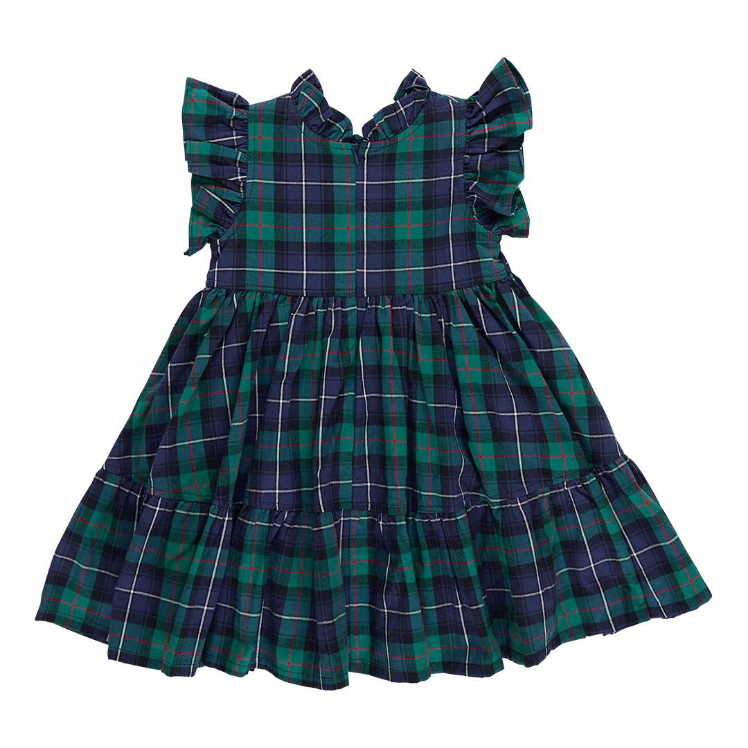 Jennifer Dress - Green Tartan