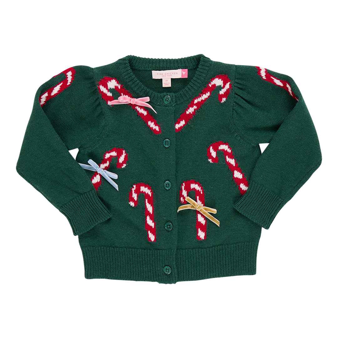 Constance Sweater - Candy Cane Bows