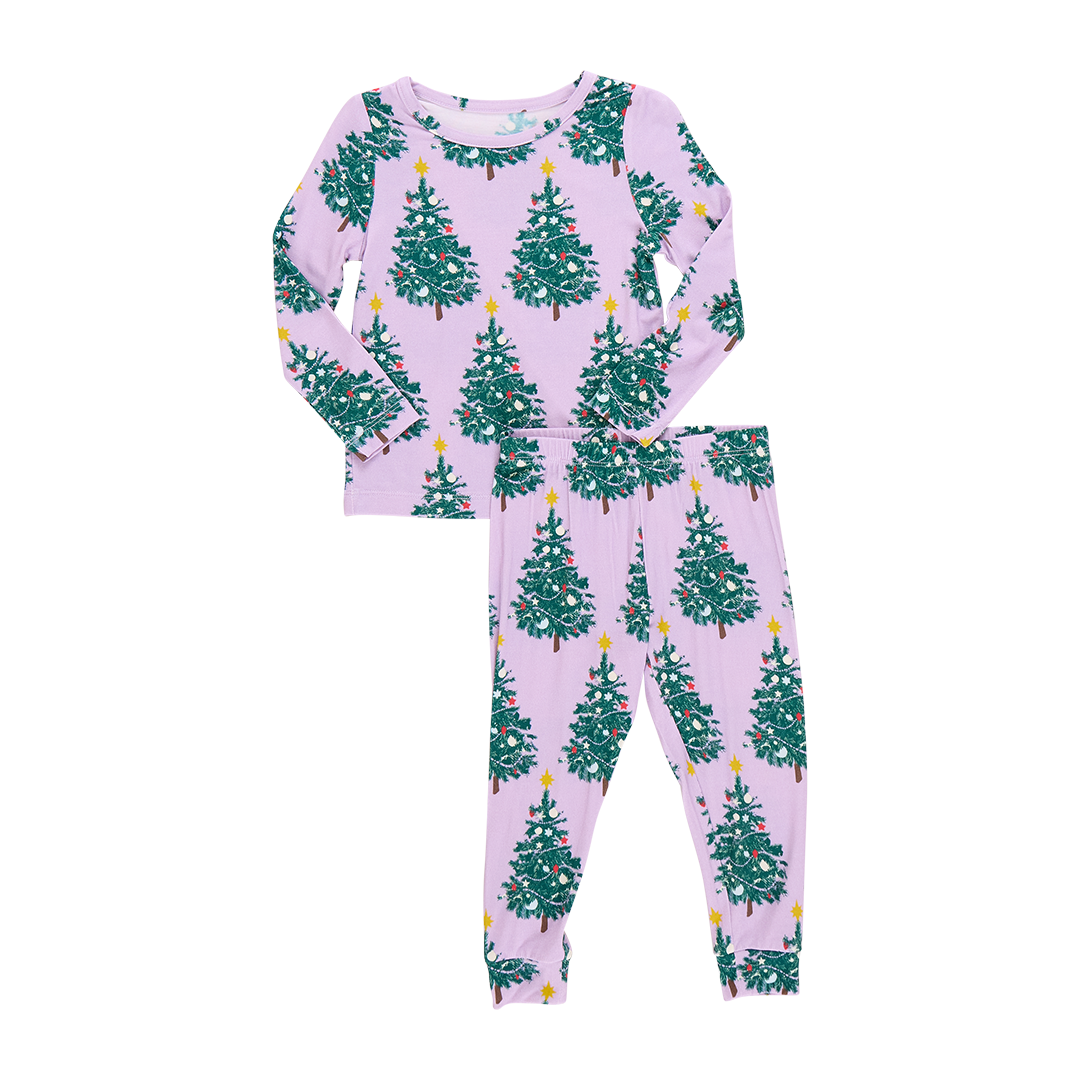 Loungewear Set - Purple Flocked Tree