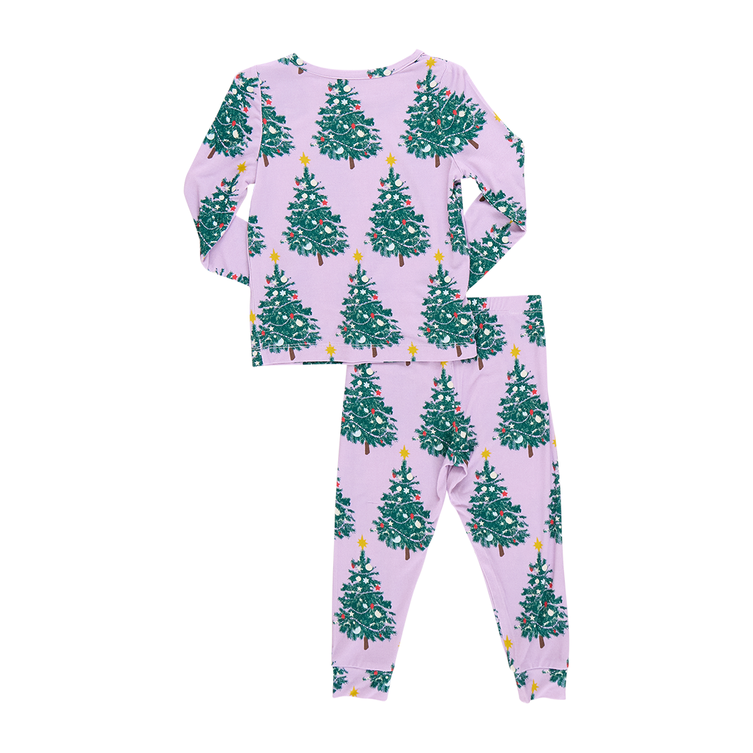 Loungewear Set - Purple Flocked Tree