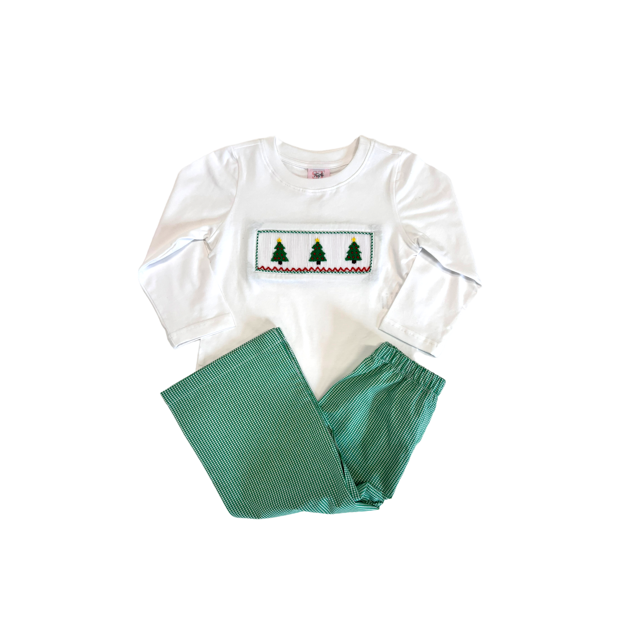 2 Piece Pant Set - Holiday Trees