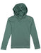 Green hooded long-sleeve shirt on a white background