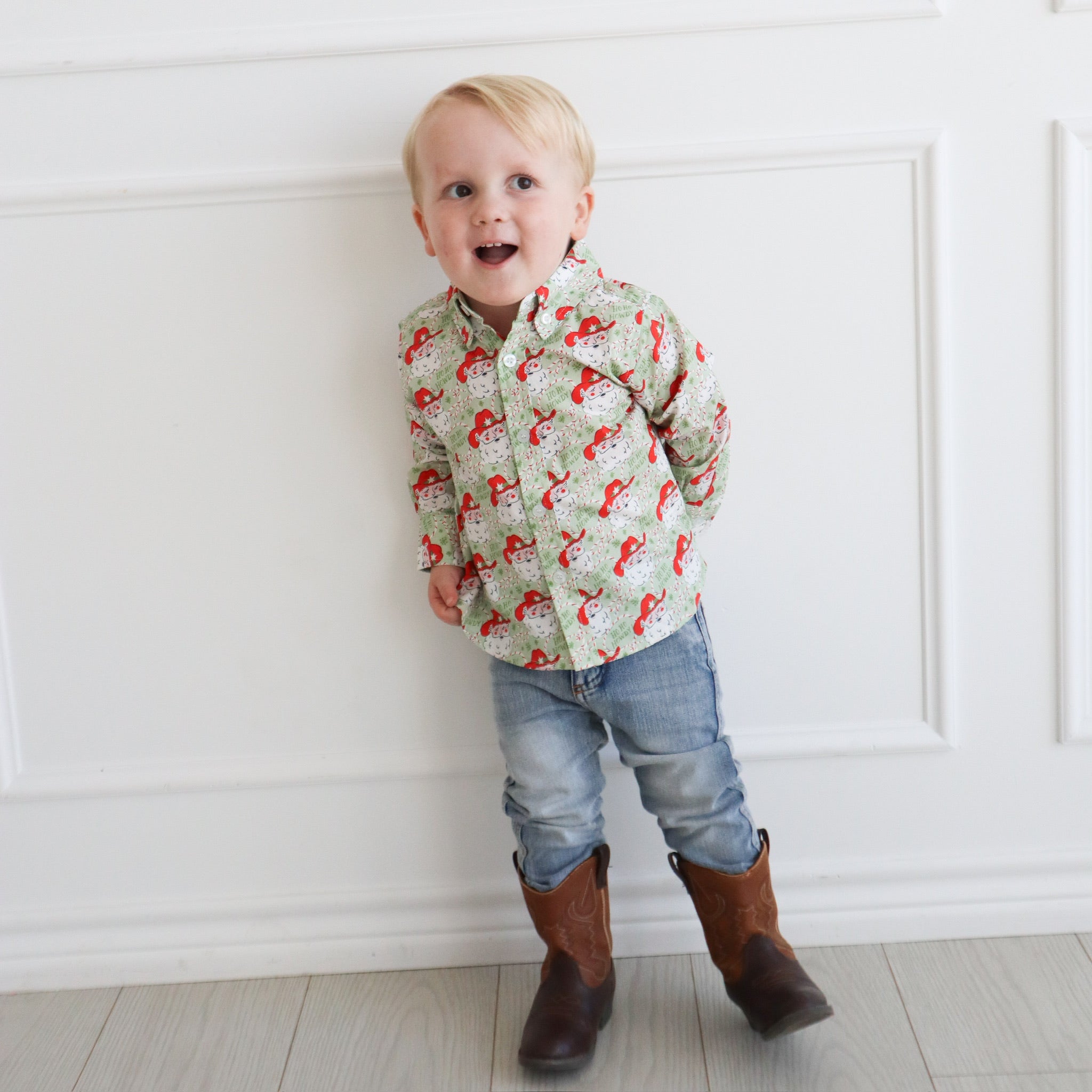 William Shirt - Ho Ho Howdy Green