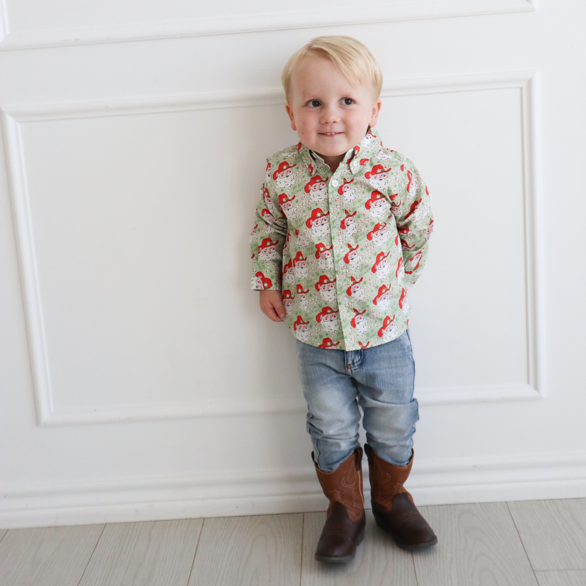 William Shirt - Ho Ho Howdy Green