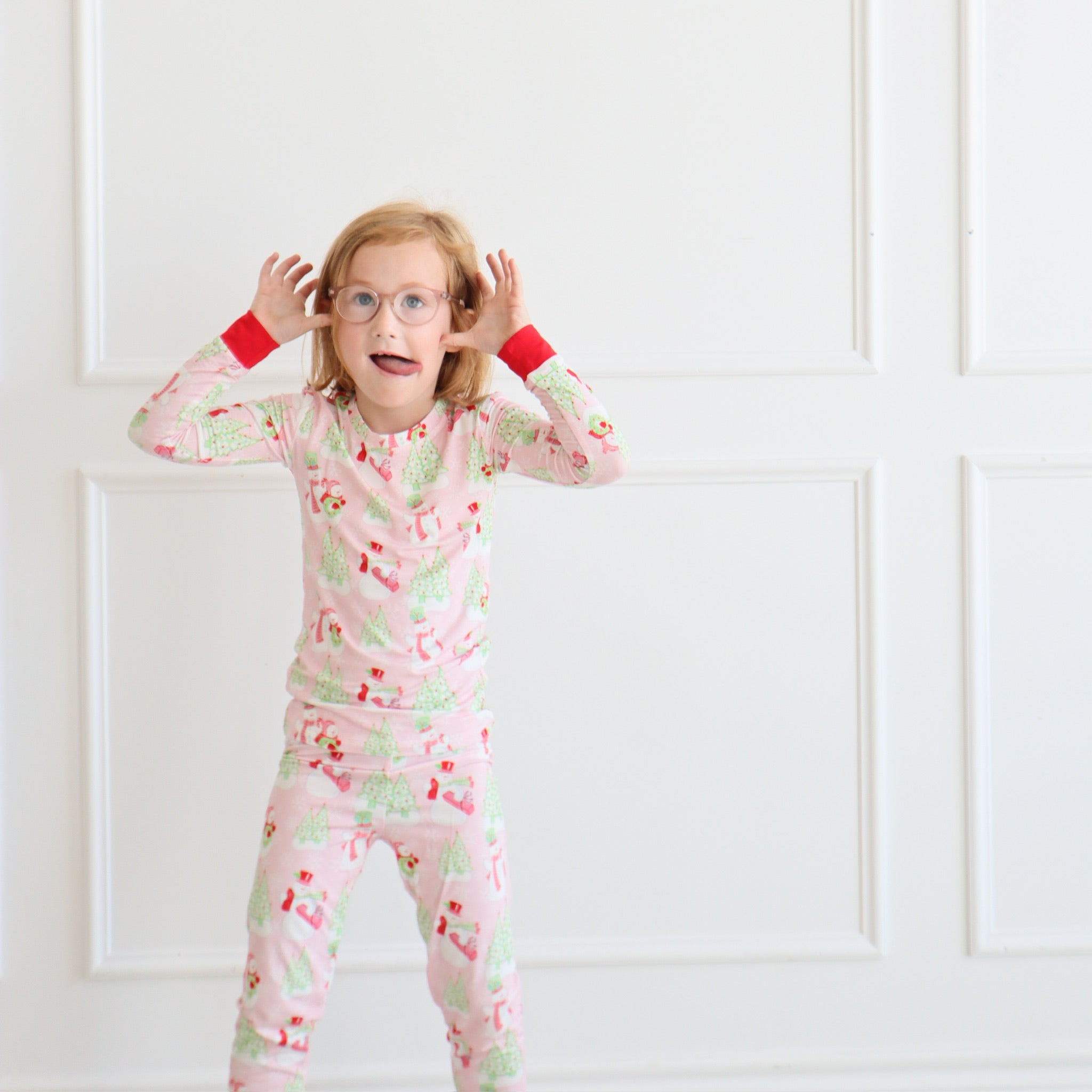 Loungewear Set - Pink Snowman