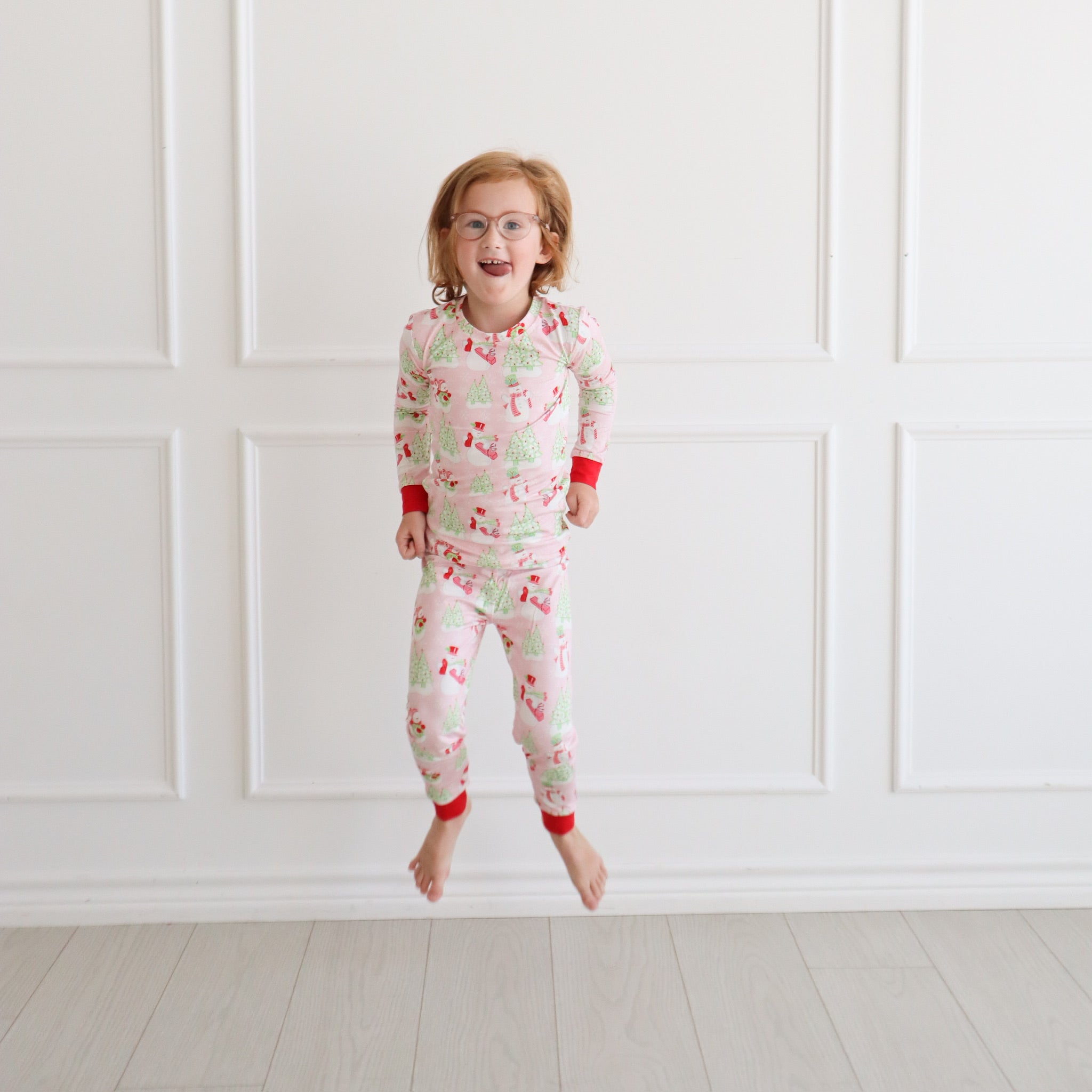 Loungewear Set - Pink Snowman