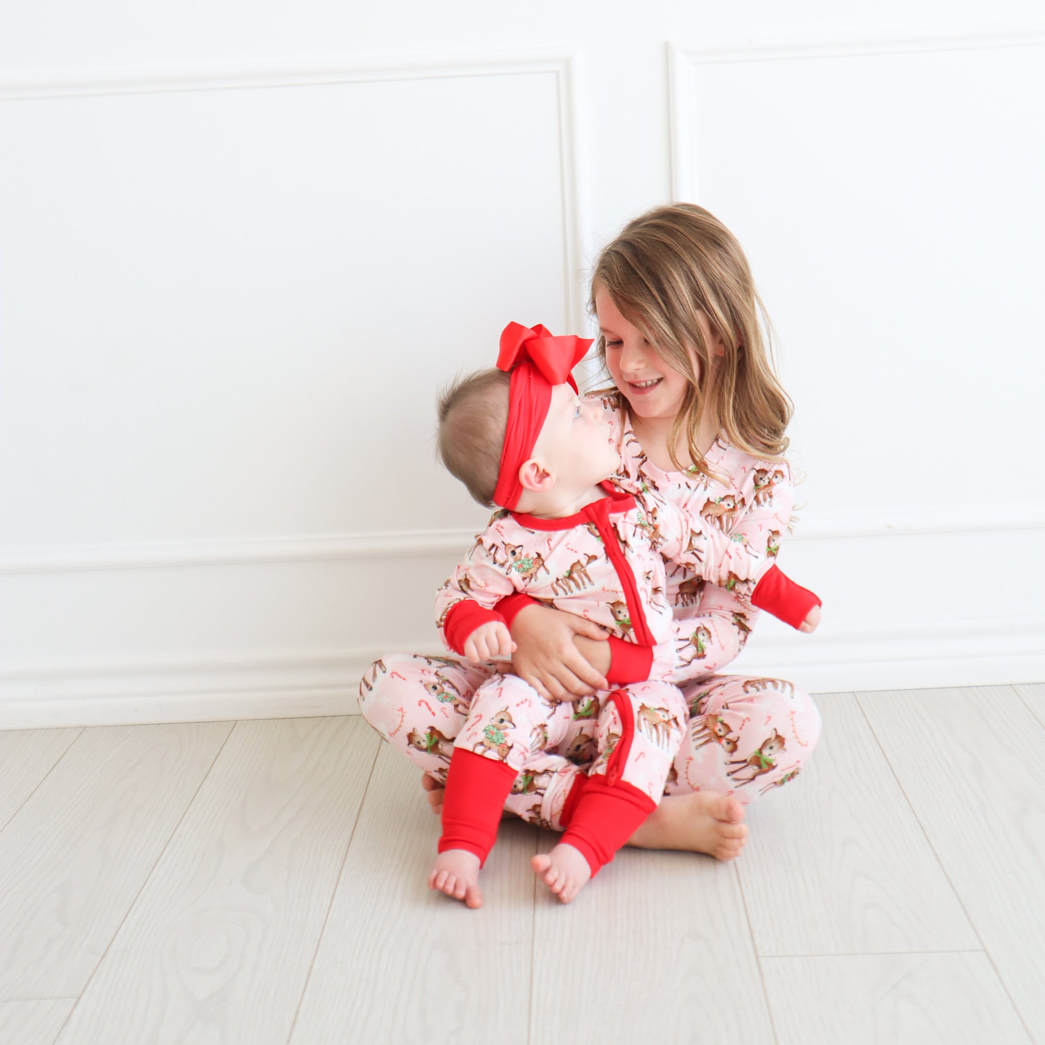 Zipper Romper - Vintage Reindeer