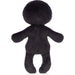 back view of black skeleton plush toy