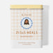 Bandage container with 'Jesus Heals' text and checkered pattern on a white background